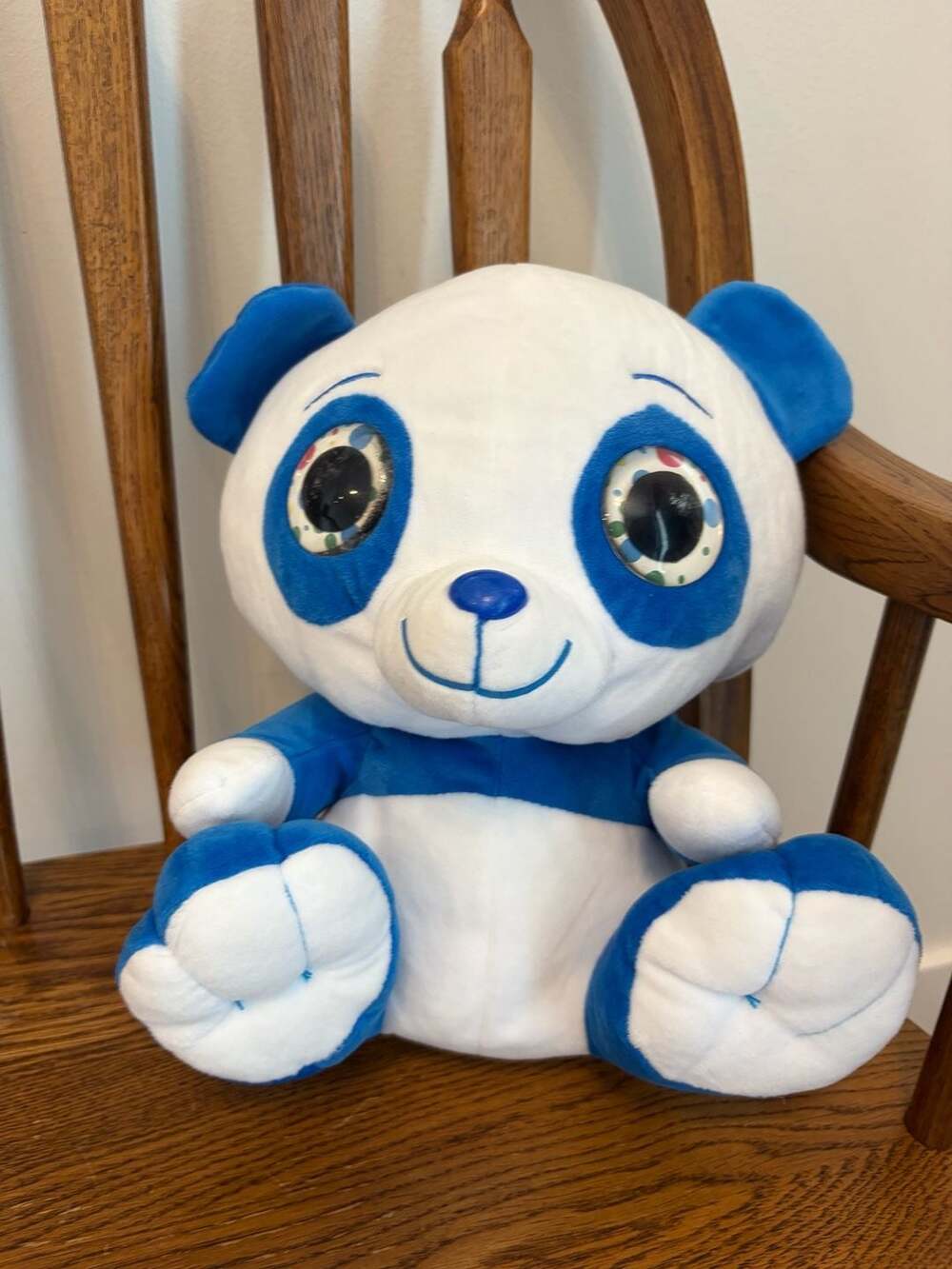 Ideal Toys Direct Blue and White Panda Plush Stuffed Animal